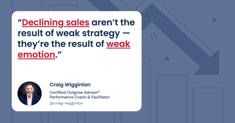 Declining sales aren't the result of weak strategy, they're the result of weak emotion