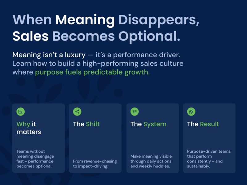 PERMA 5 - Learn how to build a high-performing sales culture where purpose fuels predictable growth