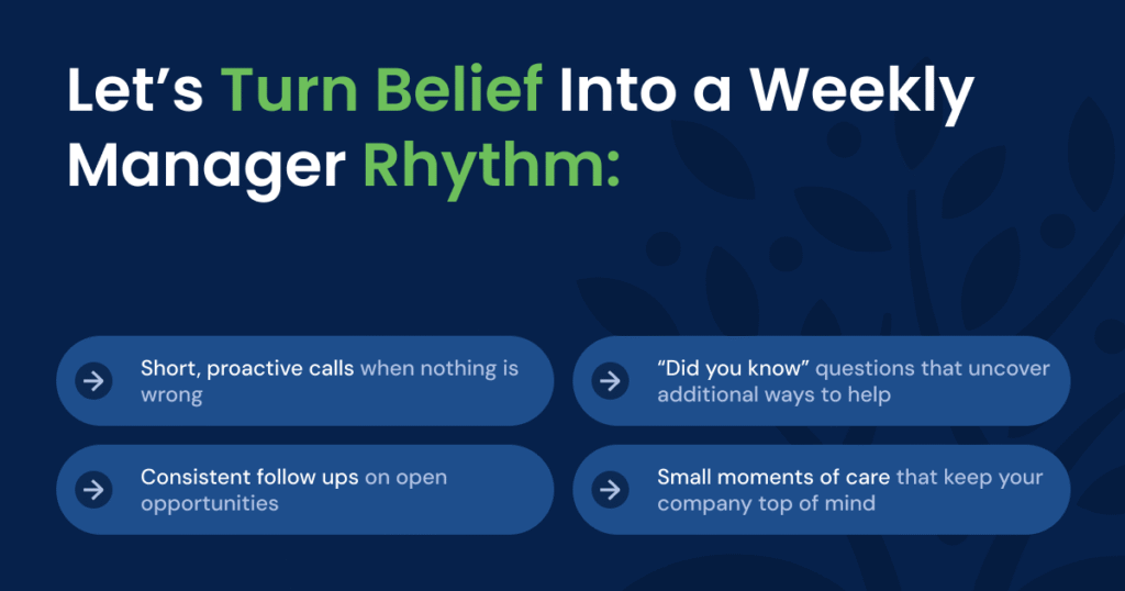 CEO 1 - Turn Belief into a Weekly Manager Behavior