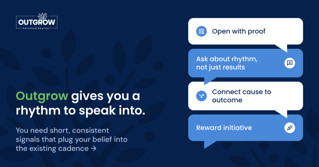Outgrow gives you a rhythm to speak into CEO 5